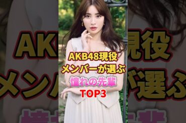 AKB48現役メンバーが選ぶ憧れの先輩TOP3 #アイドル #雑学 #akb48 #渡辺麻友 #まゆゆ #小嶋陽菜 #こじはる #大島優子
