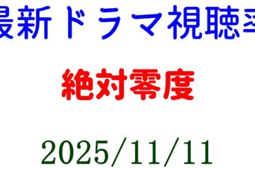 絶対零度 視聴率上がる！視聴率速報☆2025年11月11日