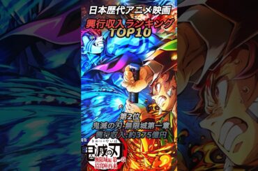 日本歴代アニメ映画興行収入ランキングTOP10#shorts #アニメ #映画 #興行収入 #ランキング