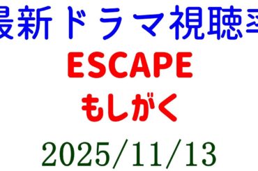 もしがく ESCAPE☆視聴率速報☆2025年11月13日