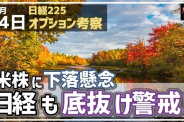 【日経225オプション考察】11/14 米株に下落サイン点灯！ 日経平均にもレンジ枠出現で底抜け警戒サイン点灯！