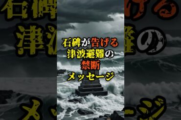 石碑が告げる津波避難の禁断メッセージ【 都市伝説 予言 雑学 怪談 オカルト 】【予告編】