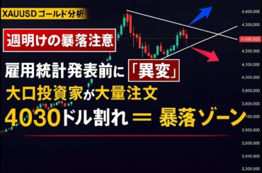 【暴落前兆】雇用統計前の金価格に“異変”発生｜ゴールド市場で今すぐ確認すべき３つの戦略ポイント【XAUUSD 最新分析】2025年11月16日（日）