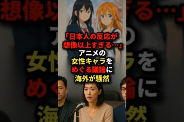 「日本人の反応が想像以上すぎる⋯」アニメの女性キャラをめぐる騒動に海外が騒然#海外の反応 #アニメ