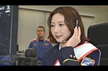 武田玲奈さん「正しい通報」呼びかけ　いわきで一日消防署長