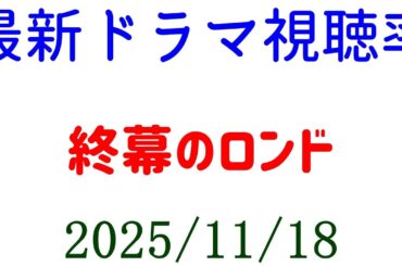 終幕のロンド 視聴率下がる！視聴率速報☆2025年11月18日