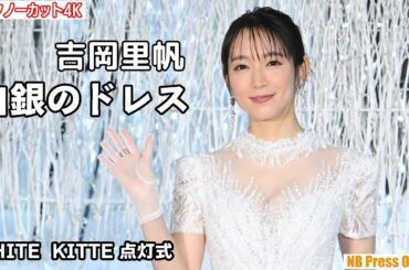 吉岡里帆、艶やか白銀のドレスで登場！「WHITE KITTE」点灯！【トークノーカット】