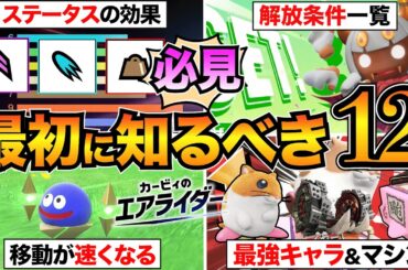 【エアライダー攻略】初心者必見！最初に知りたい基礎知識&コツ12選！ステータスの仕組み/オプション設定/おすすめキャラ&マシンなど【カービィのエアライダー】