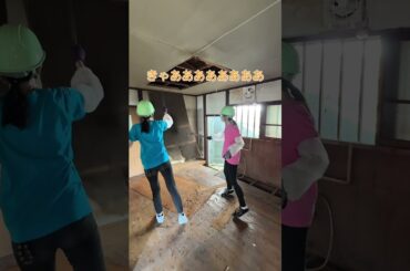 のっちとたっきーの古民家DIY キッチン大改造？！ -天井編- #diy初心者 #diy女子 #diy #diy好き #スキスキDIY #dcm