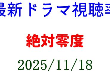 絶対零度 視聴率下がる！視聴率速報☆2025年11月18日