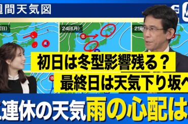 【週間天気予報】三連休のお出かけはいつがベスト？連休明けは雨も