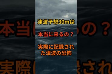 津波予想30mは本当に来るのか？実際に記録された津波の恐怖 #shorts #津波 #防災