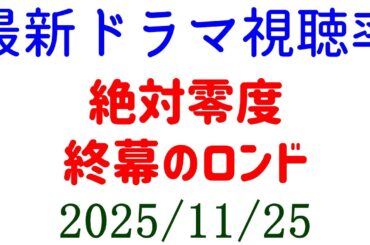 絶対零度 終幕のロンド 視聴率落ちる！視聴率速報☆2025年11月25日