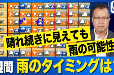 【週間天気予報】関東など次の雨はいつ？ 北日本は低気圧が次々と通過