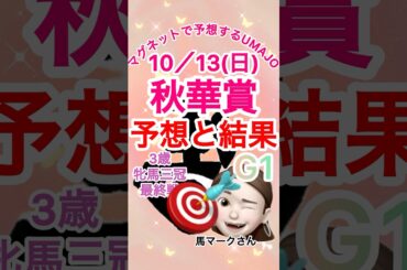 2024/10/13 秋華賞　予想と結果　マグネット三冠なるのか⁈ ステレンボッシュ　チェルヴィニア
