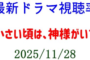 小さい頃は、神様がいて！視聴率速報☆2025年11月28日