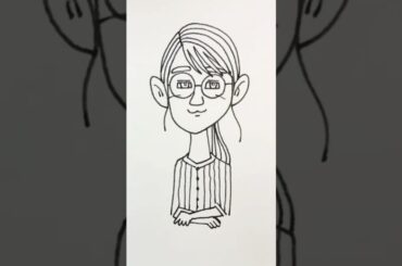 #木村文乃 さんを描いてみた #愛のがっこう #一発描き   #似顔絵の描き方★動画一発描きはYouTubeなかむらつよしの似顔絵一発描き★