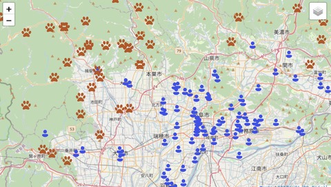 【画像】岐阜市、🐻と不審者が熱い領土争いを繰り広げていたwwwww