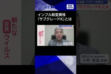 【ニュース】インフル猛威　新変異株「サブクレードK」の脅威 #shorts