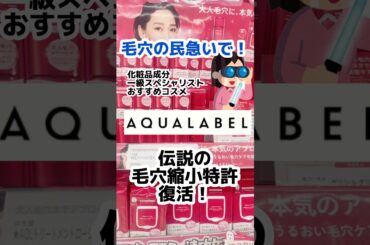 【大人のたるみ毛穴救済主現る！】アクアレーベル赤復活で成分オタクとたるみ毛穴、ぽっかり毛穴さん大歓喜！#化粧水 #敏感肌 #プチプラコスメ #スキンケア #コスメ #40代美容 #50代美容