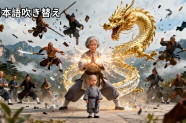 【日本語吹き替え】少林寺の5歳小僧こそ、伝説の最強武僧だった…が60歳の祖母に“降龍十八掌”を伝授→その実力、10人の達人を一瞬で吹き飛ばす！#功夫無双 #中国ドラマ #全話 #無料 #カンフー映画