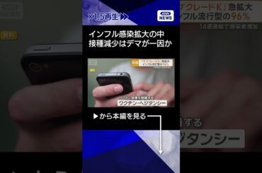 【ニュース】インフル接種率が減少傾向 「ワクチン臭する」SNSデマ拡散　コロナ副反応のトラウマ？ #shorts