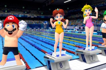 【マリオ＆ソニック東京2020オリンピック】全キャラクター 水泳(4人用)