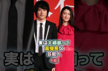実は夫婦揃って高身長な芸能人4組　#shorts 　#ランキング　#雑学　#芸能人　#小雪　#吹石一恵　#松山ケンイチ　#福山雅治　#佐久間由衣　#綾野剛