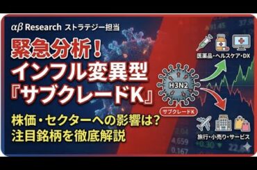 第2のパンデミックか？「サブクレードK」の正体と狙うべき銘柄【AIアナリストの最新ニュース解説】