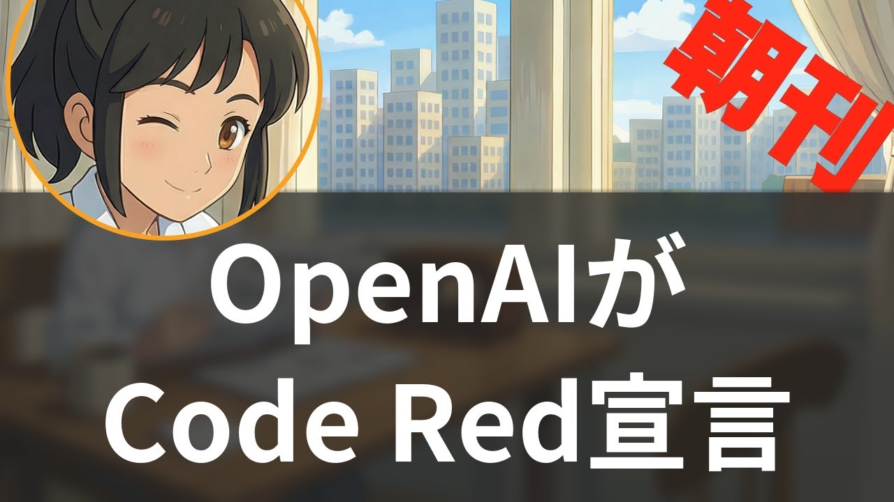 【12/8】OpenAI緊急事態宣言と技術限界説vs市場戦略説【聞くAI業界ニュース】 【12/8】OpenAI緊急事態宣言と技術限界説vs市場戦略説【聞くAI業界ニュース】