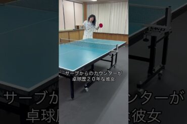 もあちゃん宇田選手になってるww^_^みんなは速攻カウンターできる？ #卓球 #彼女 #ナチョス#パウロ