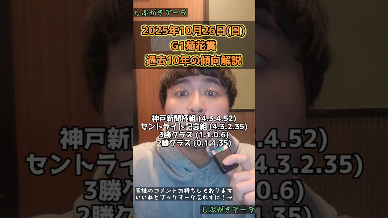 【菊花賞2025】過去10年のデータ解説。#しぶがきデータ #競馬 #競馬予想 #菊花賞 #菊花賞2025 #京都競馬場 #エネルジコ #エリキング #ショウヘイ 【菊花賞2025】過去10年のデータ解説。#しぶがきデータ #競馬 #競馬予想 #菊花賞 #菊花賞2025 #京都競馬場 #エネルジコ #エリキング #ショウヘイ