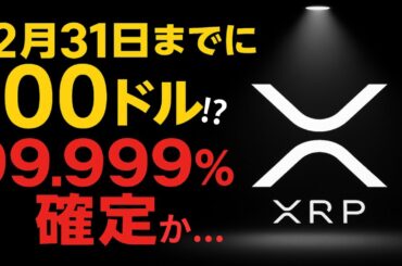 【XRPリップル】12月31日までにXRP100ドル⁉ 彼は“99.999%確信”している…ついに動き出した！