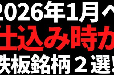 2026年1月に向けてイマが仕込み時！株高要因２つと鉄板銘柄２選