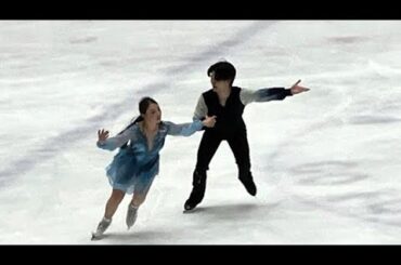 アイスダンス紀平梨花・西山真瑚ペア　公式練習で「もののけ姫」披露