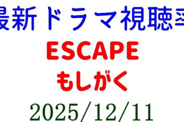 もしがく ESCAPE 視聴率上がる！視聴率速報☆2025年12月11日