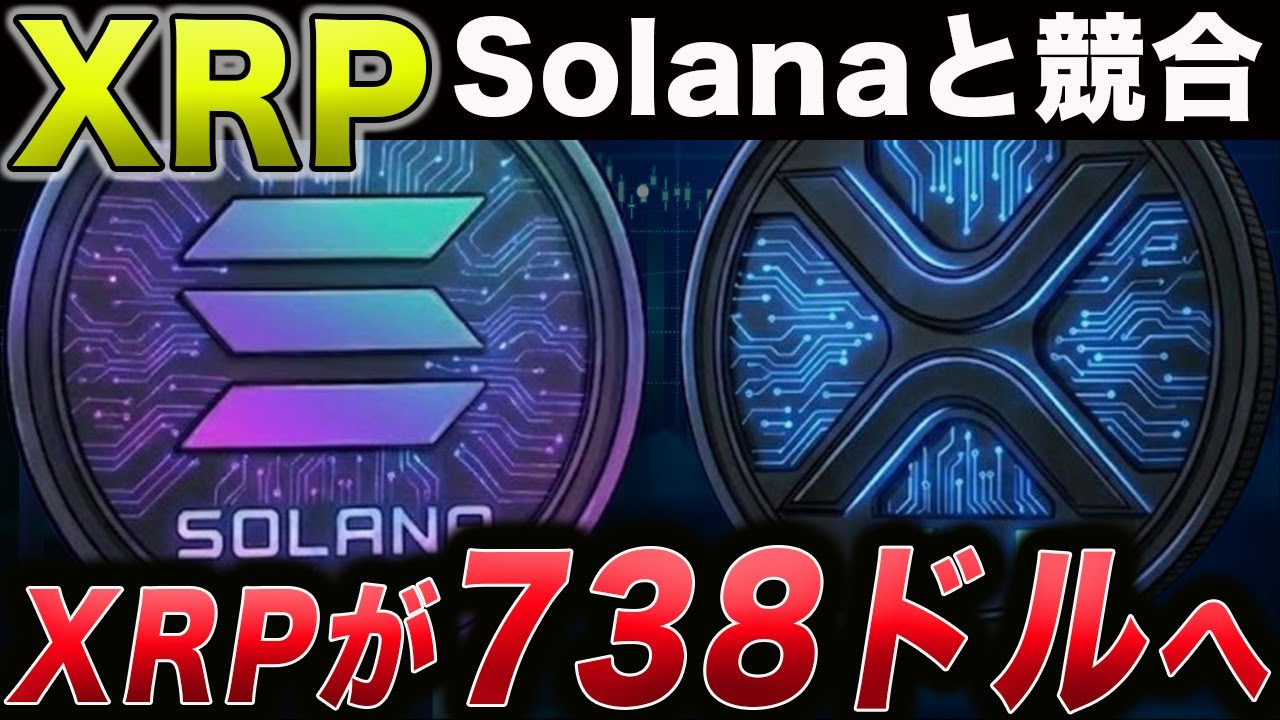 XRPとSolanaが競合🔥リップル"738ドル"に高騰する根拠【仮想通貨】【ビットコイン】