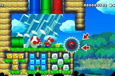 怪しい矢印を発見！隠しゴールか？【マリオメーカー2】