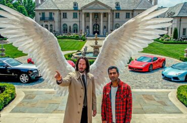 【映画紹介】天使が貧しい男と億万長者の人生を入れ替えたが、億万長者が元に戻ることを拒否したため、周囲を巻き込む大騒動となっている。