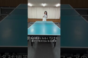 もあちゃんその動きできるの羨ましいwwみんなも寒い冬でもキレあげていこう！#彼女 #卓球 #パウロ #ナチョス #もあちゃんズ