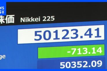 【速報】日経平均株価一時700円超値下がり　先週末のニューヨーク市場での値下がり受け｜TBS NEWS DIG