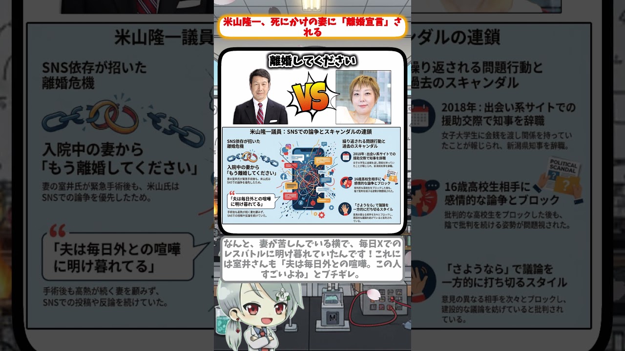 米山隆一、死にかけの妻に「離婚宣言」される #プチ知識 米山隆一、死にかけの妻に「離婚宣言」される #プチ知識