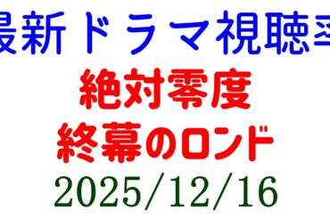 絶対零度 終幕のロンド 視聴率アップ！視聴率速報☆2025年12月16日