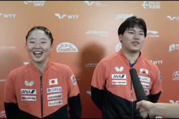 【インタビュー】松島輝空・張本美和 ペアとしての一年を振り返り「もっとコミュニケーションを」｜WTTファイナルズ香港2025