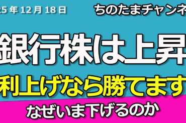金利が上がったら銀行株は勝ちなんです。なぜ下げる。