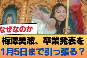 梅澤美波って卒業するのバレバレなのに1月5日まで発表引っ張る気なの？ #乃木坂46 #乃木坂46のスター