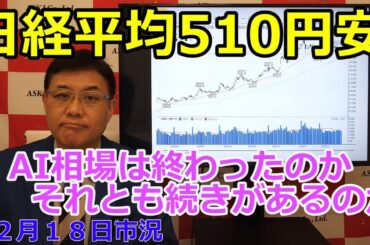 2025年12月18日【日経平均510円安　AI相場は終わったのかそれとも続きがあるのか】（市況放送【毎日配信】）