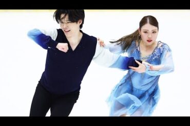 紀平梨花、フライトの影響で声出ず　カップル組む西山真瑚が隣で代弁「期待してもらえてうれしい」【全日本フィギュア】