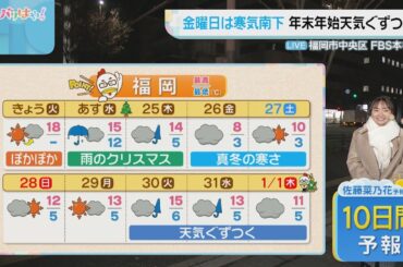 佐藤菜乃花気象予報士のお天気情報　バリはやッ!　12月23日