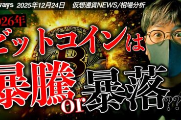 2026年ビットコインは暴騰？暴落？米経済学者：『歴史上最大規模の暴落が来る』解説します。